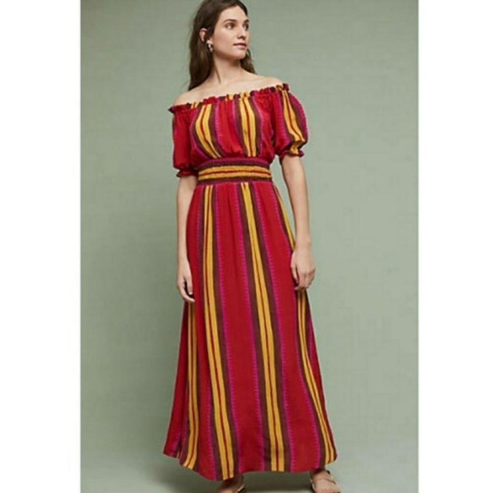 ANTHROPOLOGIE  silk Tesni Maxi Dress size small new with tag